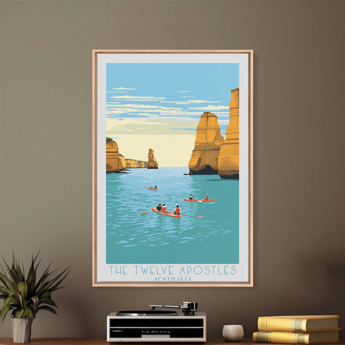 Twelve Apostles Australia Limestone Stacks Kayaks Ocean View Poster - Image 3