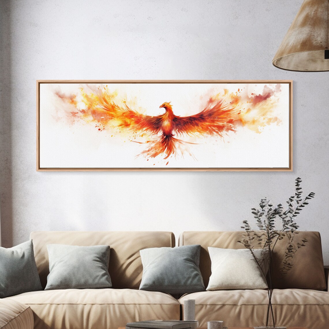 Phoenix Panoramic Print, Mystical Rebirth Art - Image 4