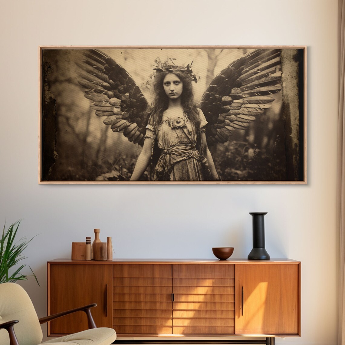 Guardian Angel Tintype, Religious Angel Art Print - Image 6