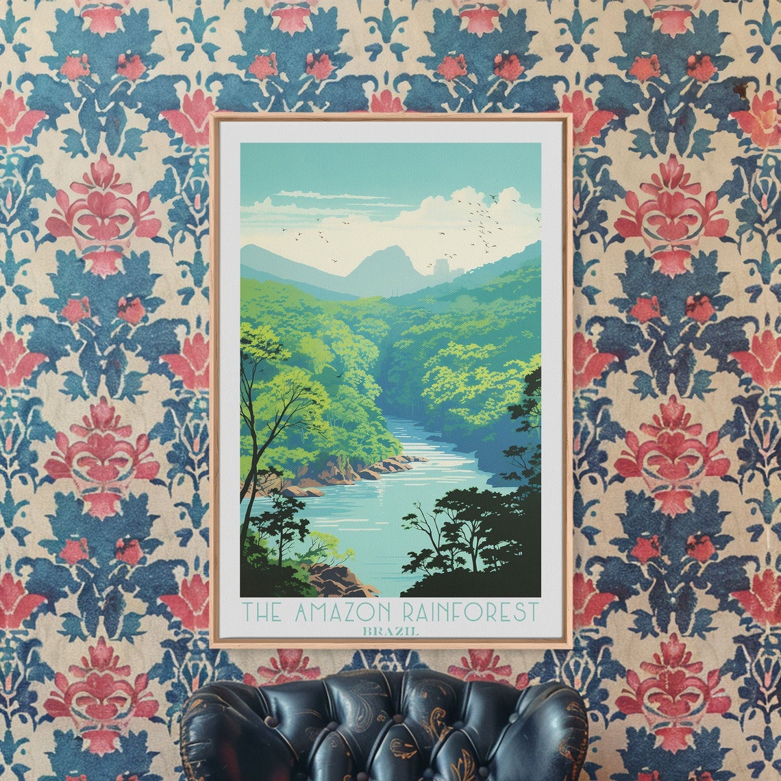 The Amazon Rainforest Brazil Lush River Jungle Canopy View Poster - Image 3
