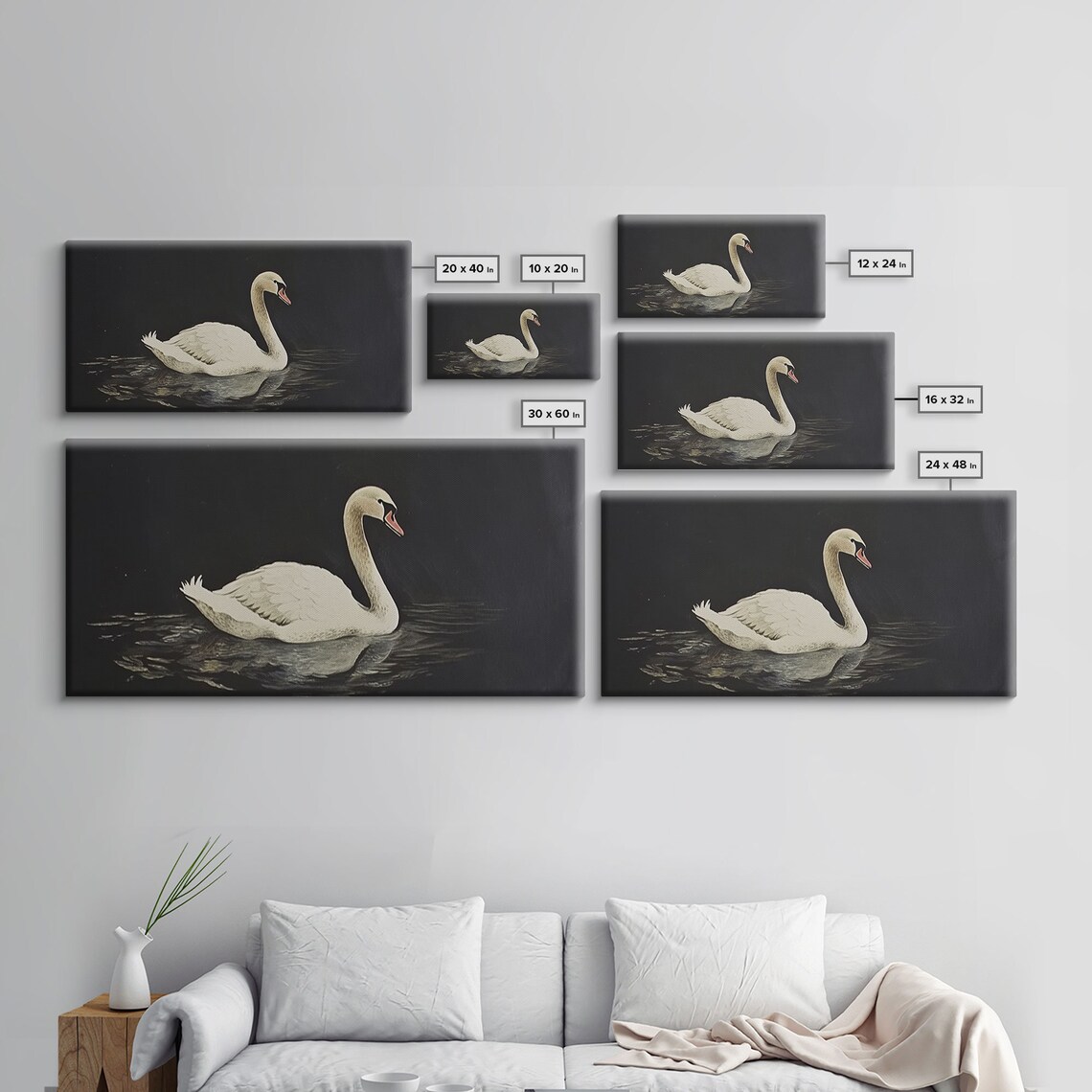 Black Swan Nursery Art Print, Minimalist Farmhouse - Image 2