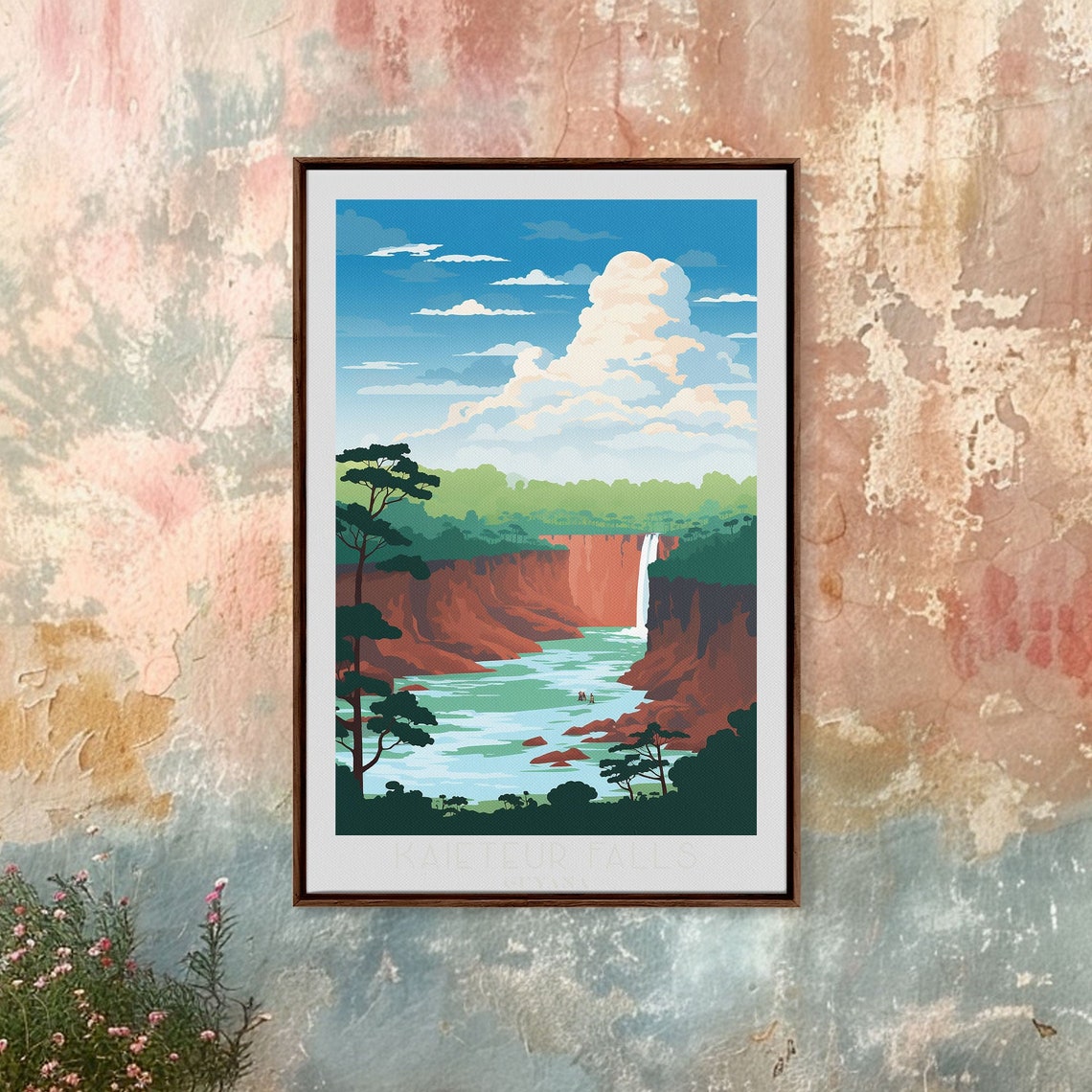 Kaieteur Falls Guyana Jungle Waterfall Red Cliffs River Poster - Image 4