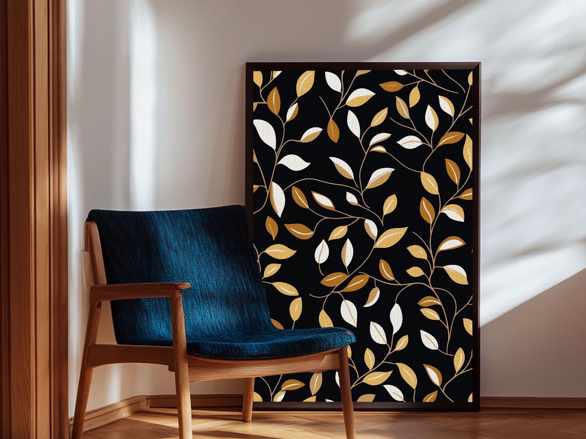 Ivy Leaves Mid-Century Modern Pattern Art Print - Image 5