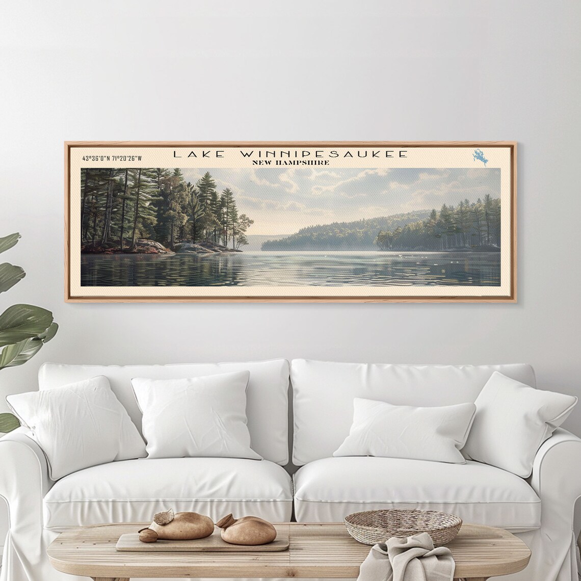 Lake Winnipesaukee Travel Poster, Lake House Decor - Image 5