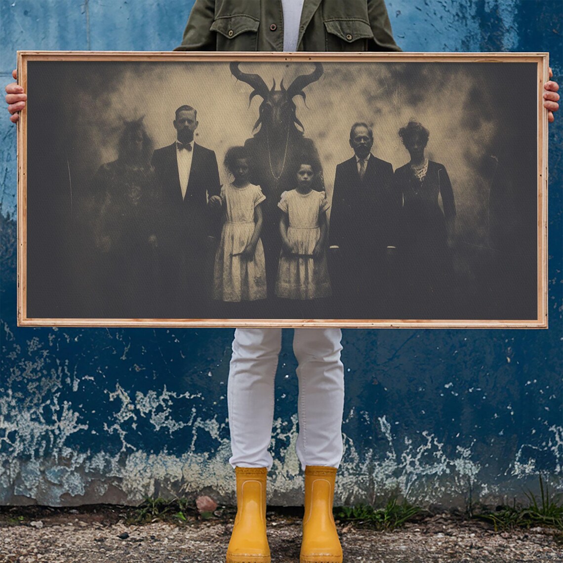The Demon Cult Haunted Halloween Vintage Art Print - Image 5