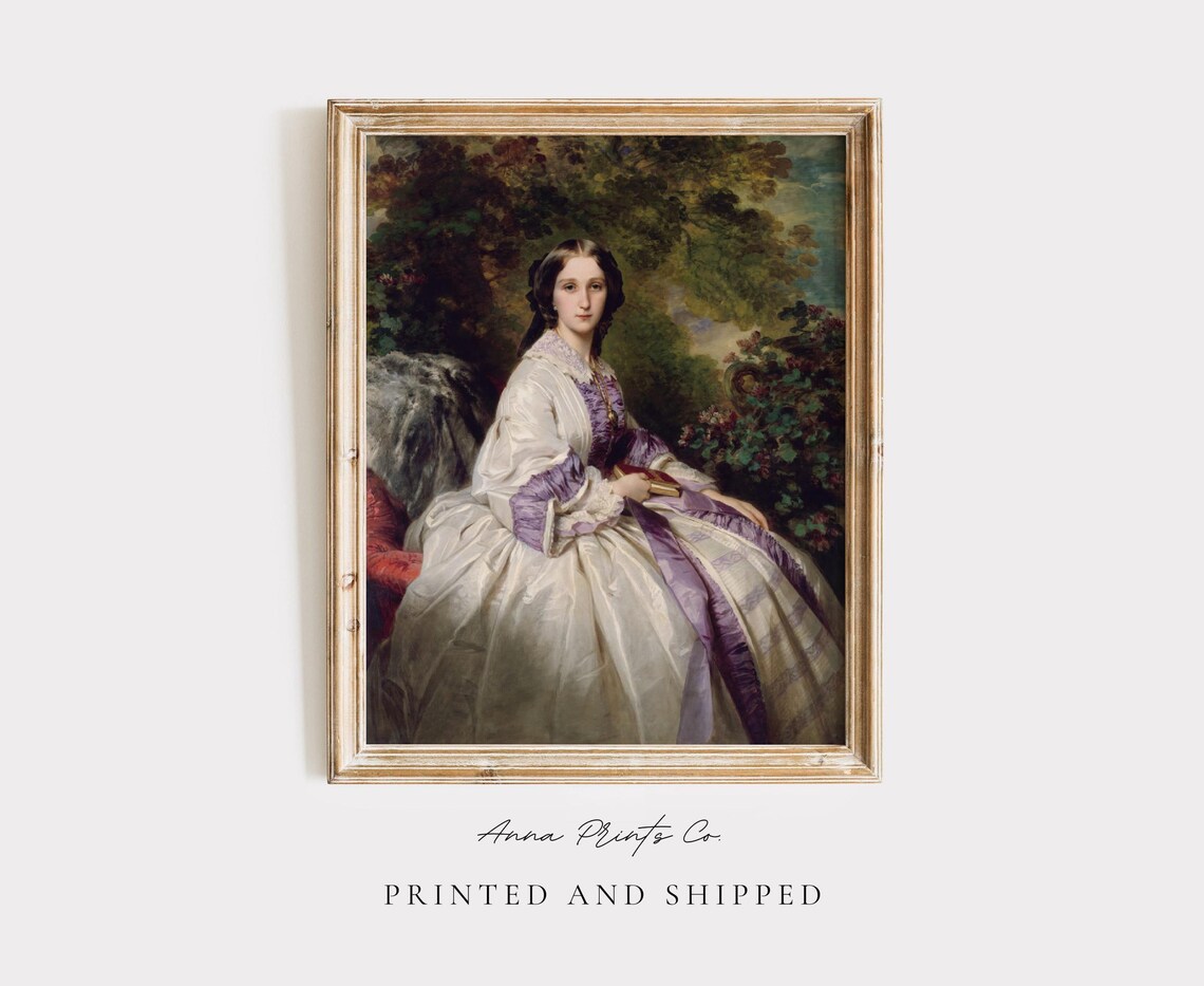 Antique Countess Portrait Painting, Vintage Art Print