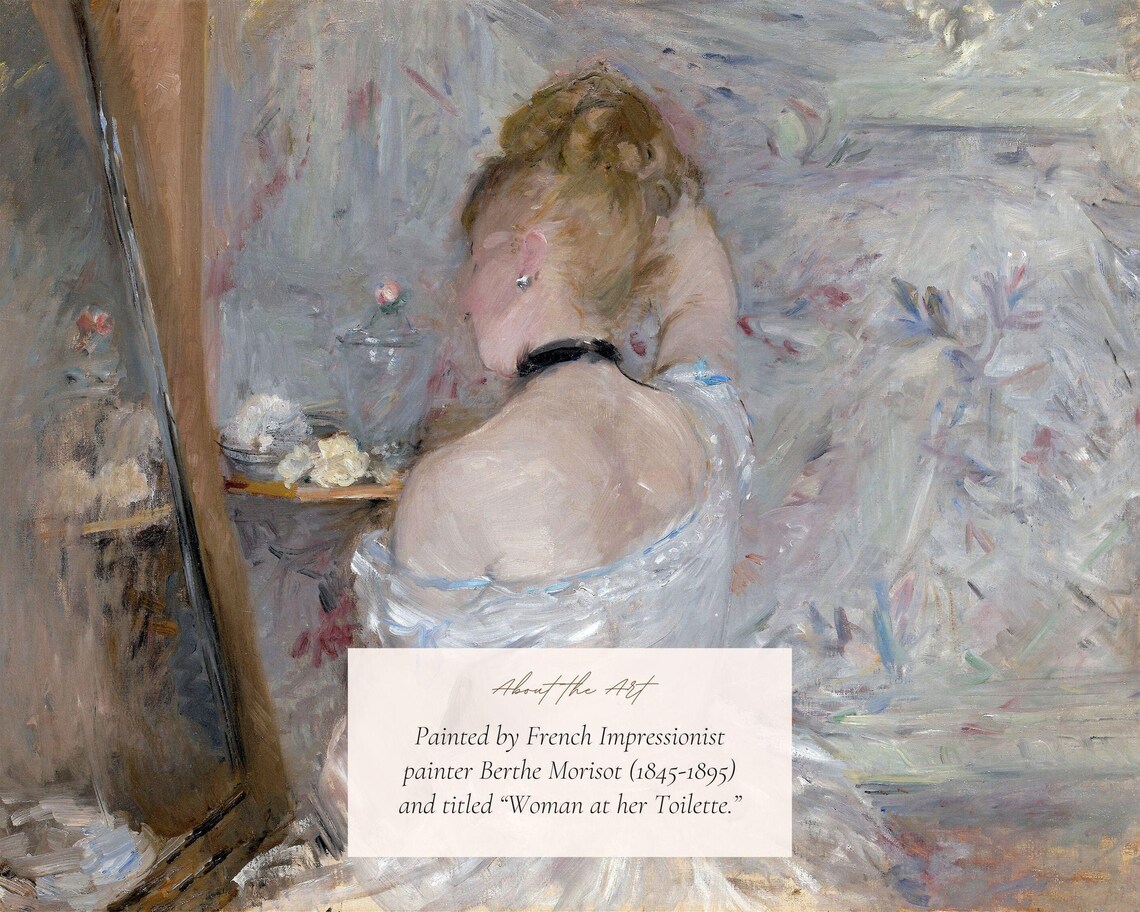 Victorian Woman Portrait, Vintage Impressionist Art Print - Image 2