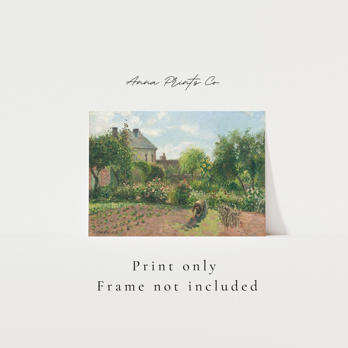 The Artist's Garden by Camille Pissarro, Art Print - Image 3