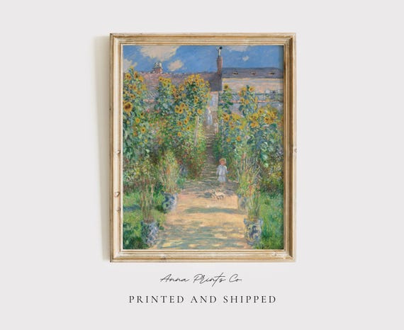 The Artist's Garden at Vétheuil, Monet Art Print