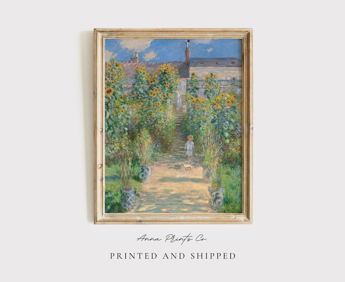 The Artist's Garden at Vétheuil, Monet Art Print