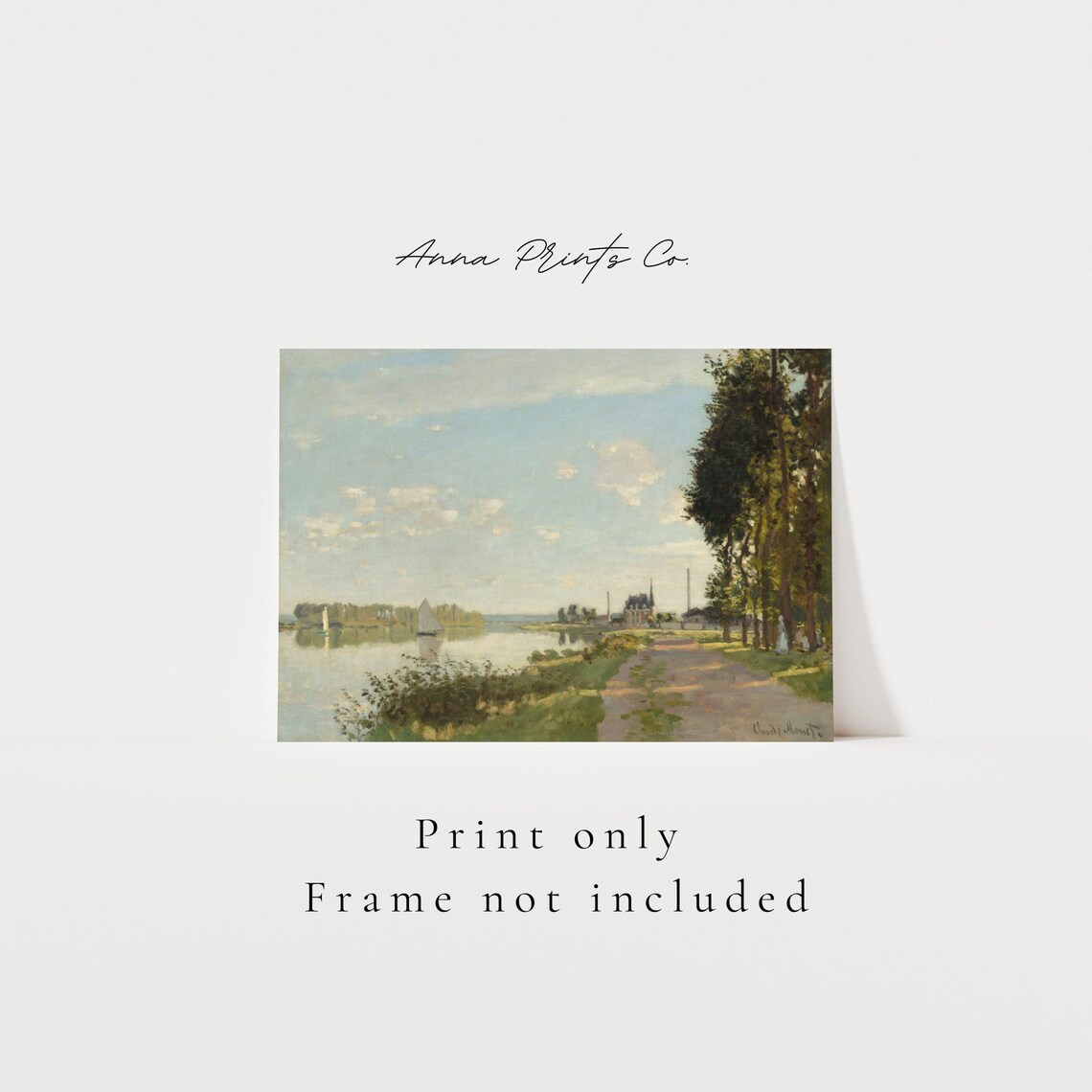 Argenteuil by Claude Monet, Vintage Art Print - Image 3