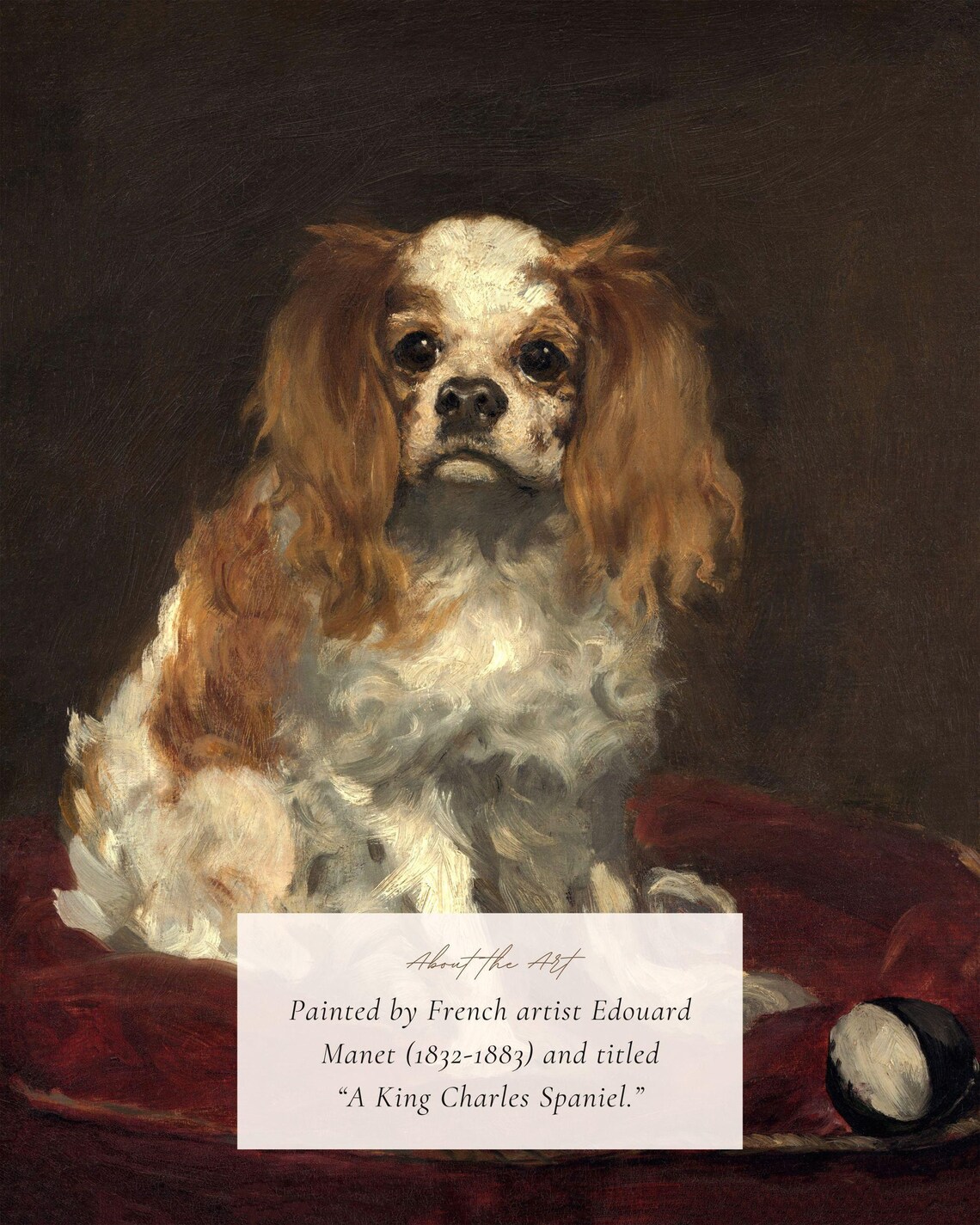 King Charles Spaniel Vintage Dog Print, Victorian Aesthetic - Image 2