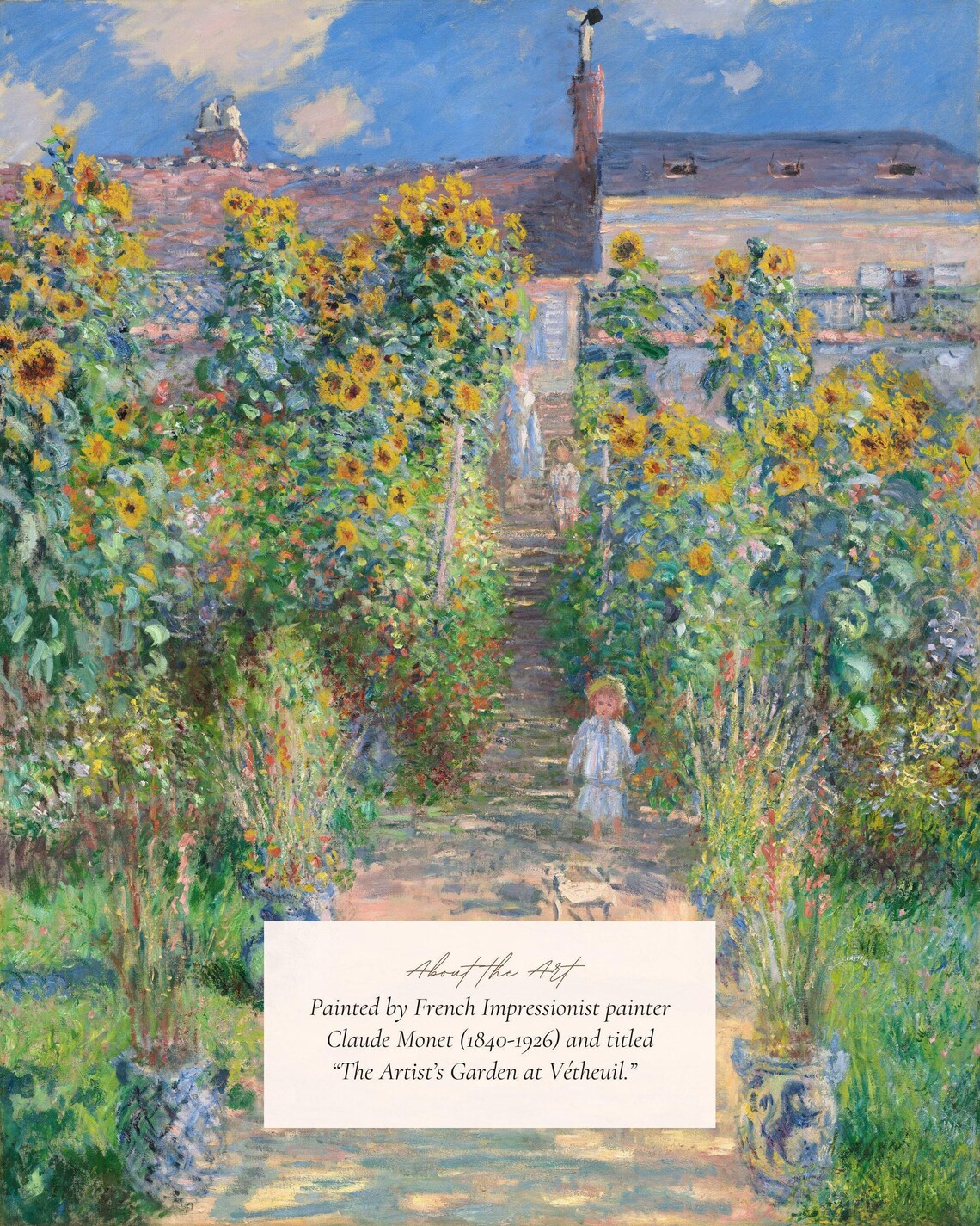 The Artist's Garden at Vétheuil, Monet Art Print - Image 2