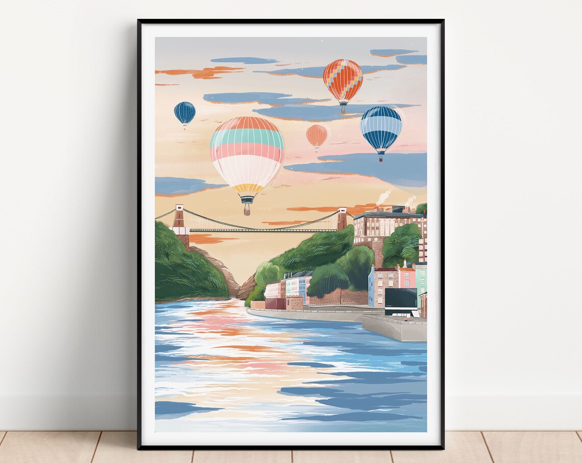 Bristol Harbour Travel Poster, Bristol Art Print