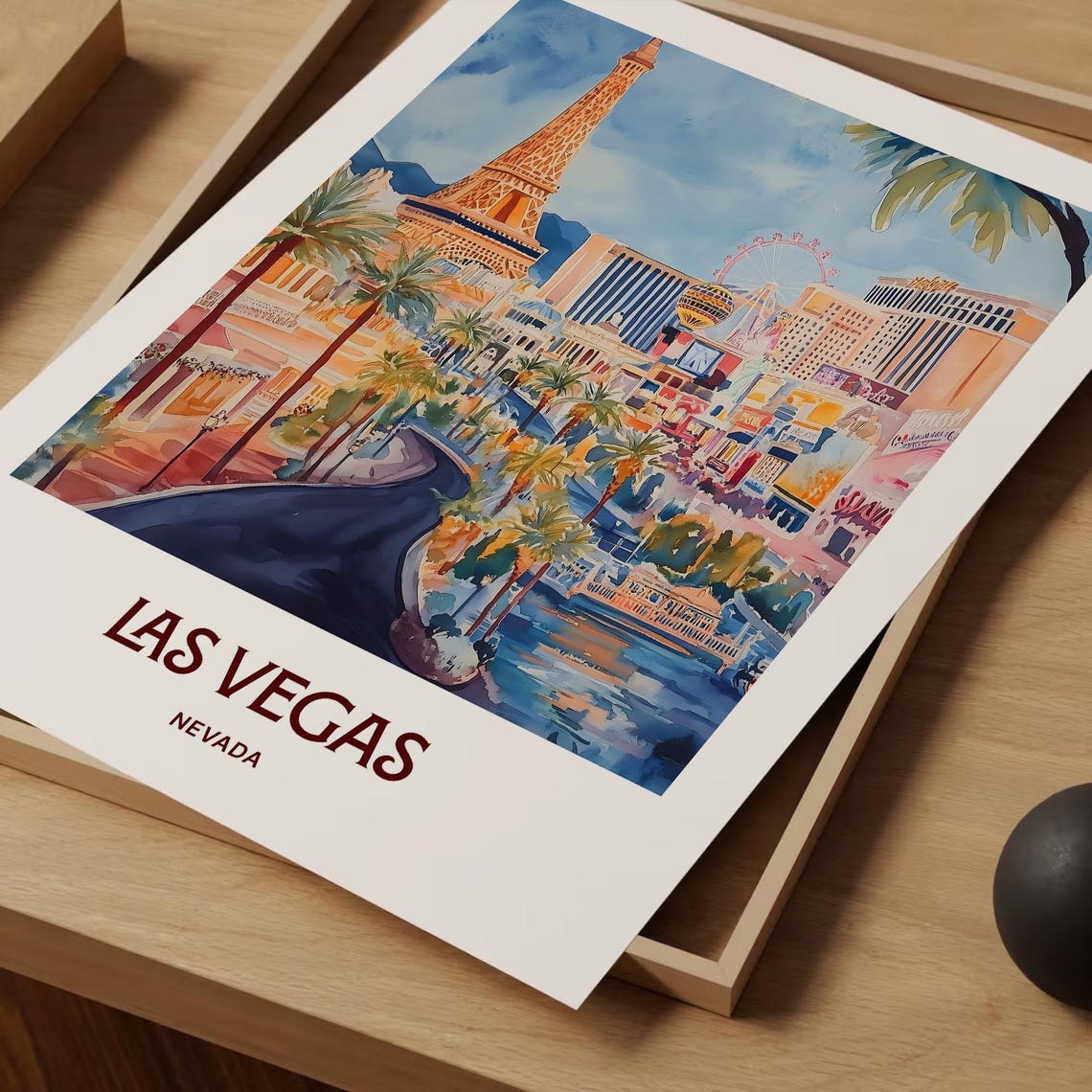 Las Vegas Travel Print Statue Of Liberty Art Minimalist Wall Art Pastel Cityscape Poster Retro Travel Decor C35 153 - Image 2