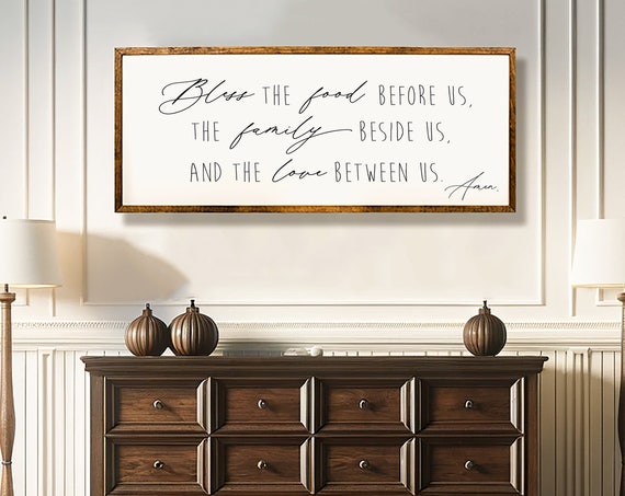 Bless The Food Before Us Dining Room Wall Decor Wood Signs Dining Room Signs Kitchen Wall Decor Home Wall Decor Dining Prayer