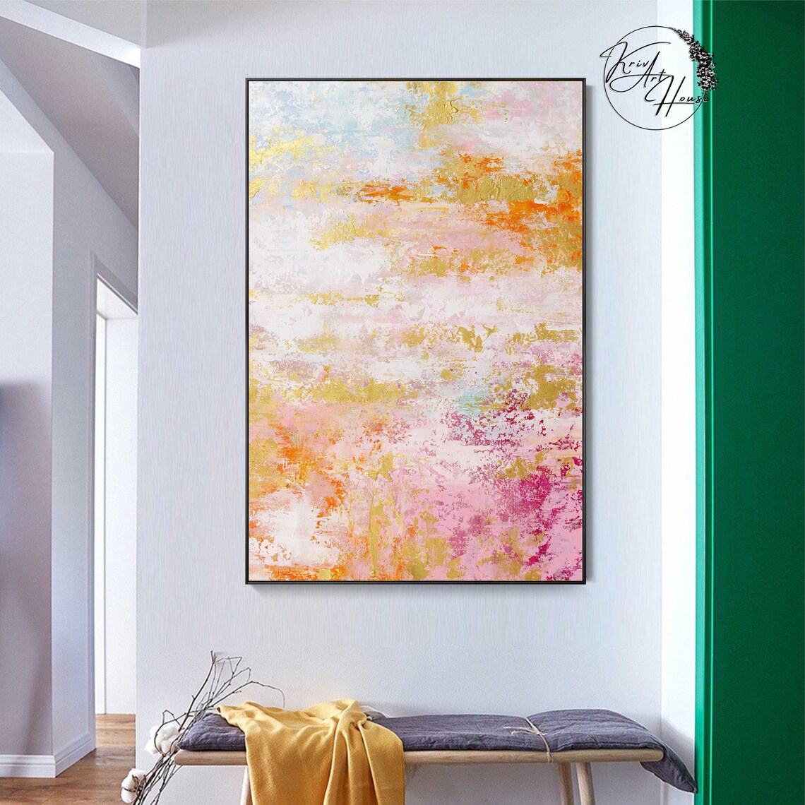 Colorful Abstract Painting, Acrylic Texture Art Print - Image 4