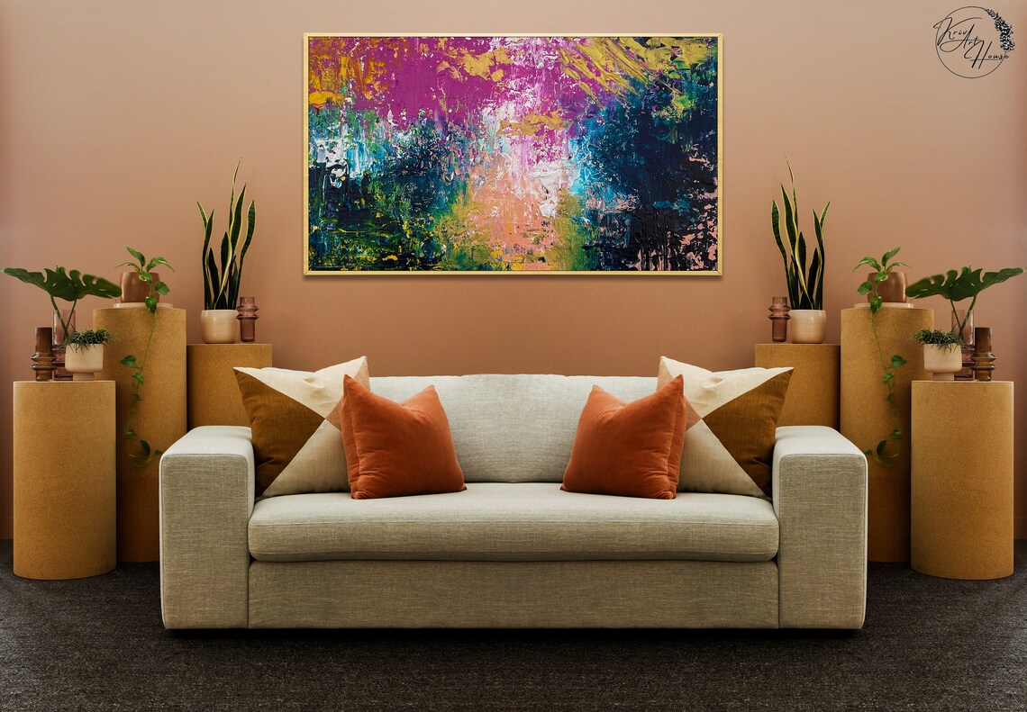 Colorful Abstract Painting Art Print, Maximalist Decor - Image 3