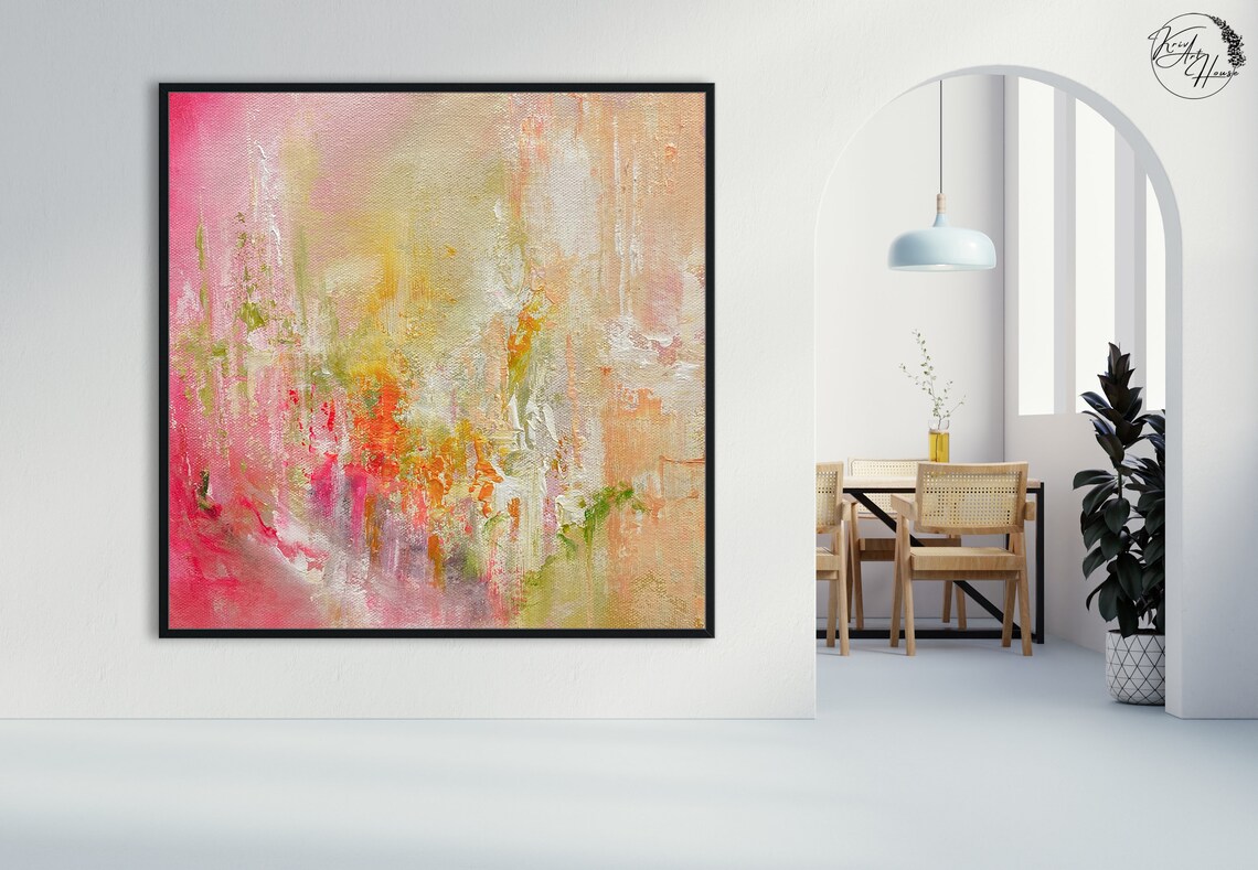 Modern Abstract Painting, Palette Knife Art Print - Image 3