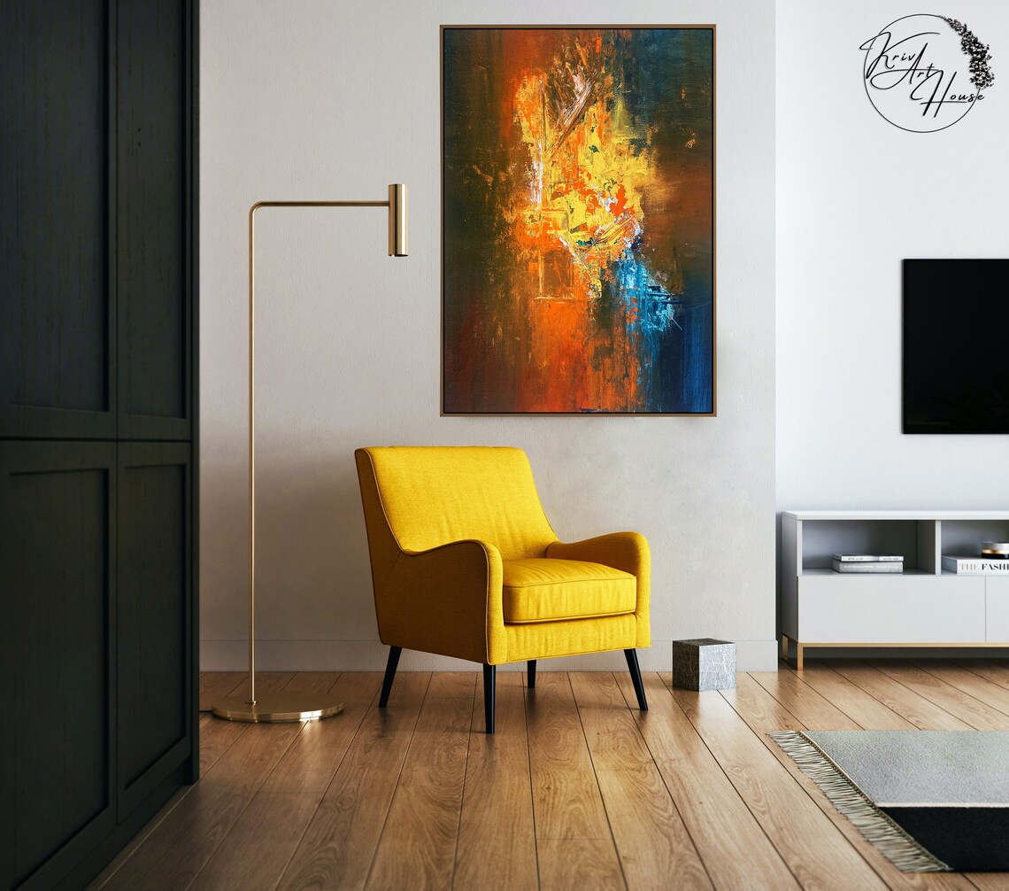 Space Collision Abstract Landscape, Celestial Art Print - Image 4