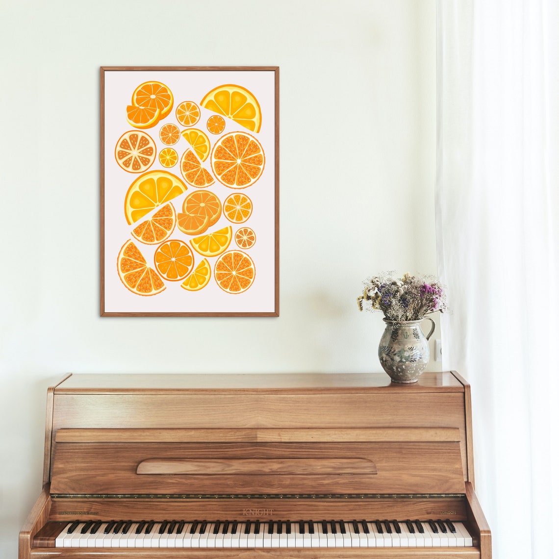Oranges Wall Art Orange Poster Kitchen Decor Citrus Funky Fruit Poster Abstract Art Print Retro Kitchen Art Print Housewarming Gift - Image 3