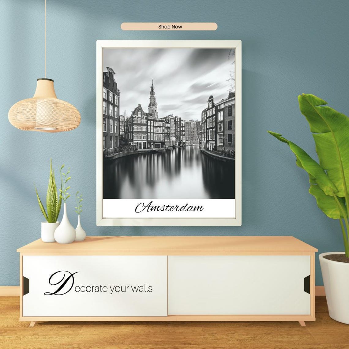 Amsterdam Netherlands Wall Art Posters Cafe Decor Home World Poster Design Ar