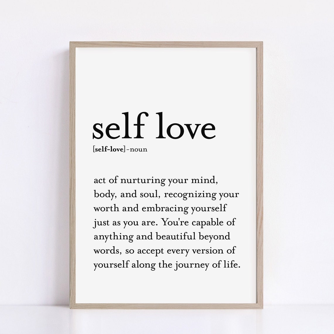 Therapy Office Decor Self Love Printable Wall Art Therapist Office Wall Art Definition Prints Poster Selflove Art