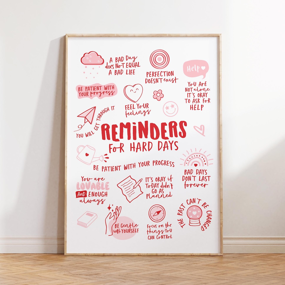 Reminders For Hard Days Mental Health Poster