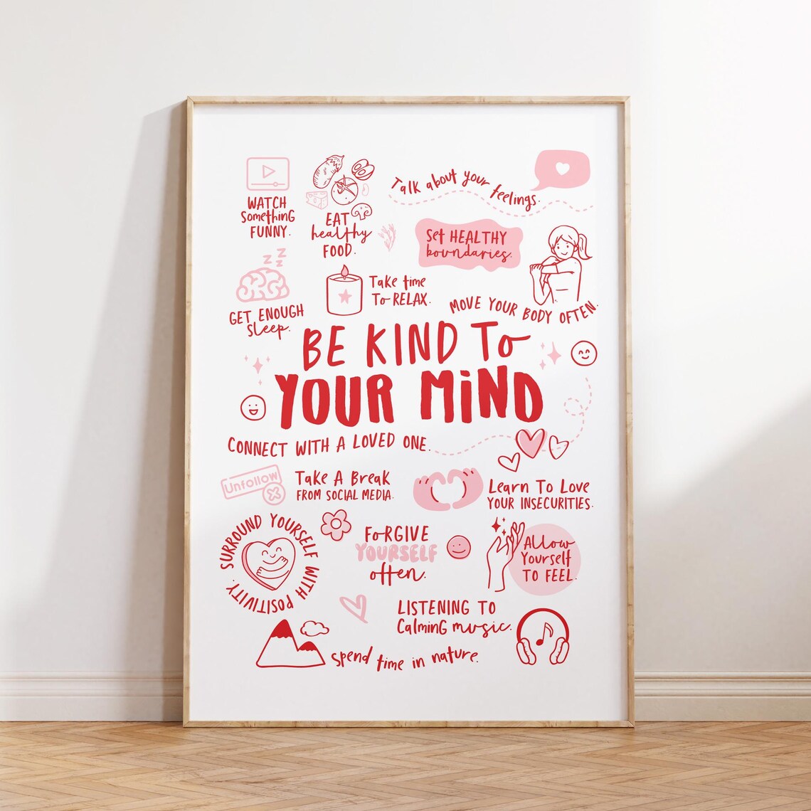 Be Kind To Your Mind, Mental Health Poster