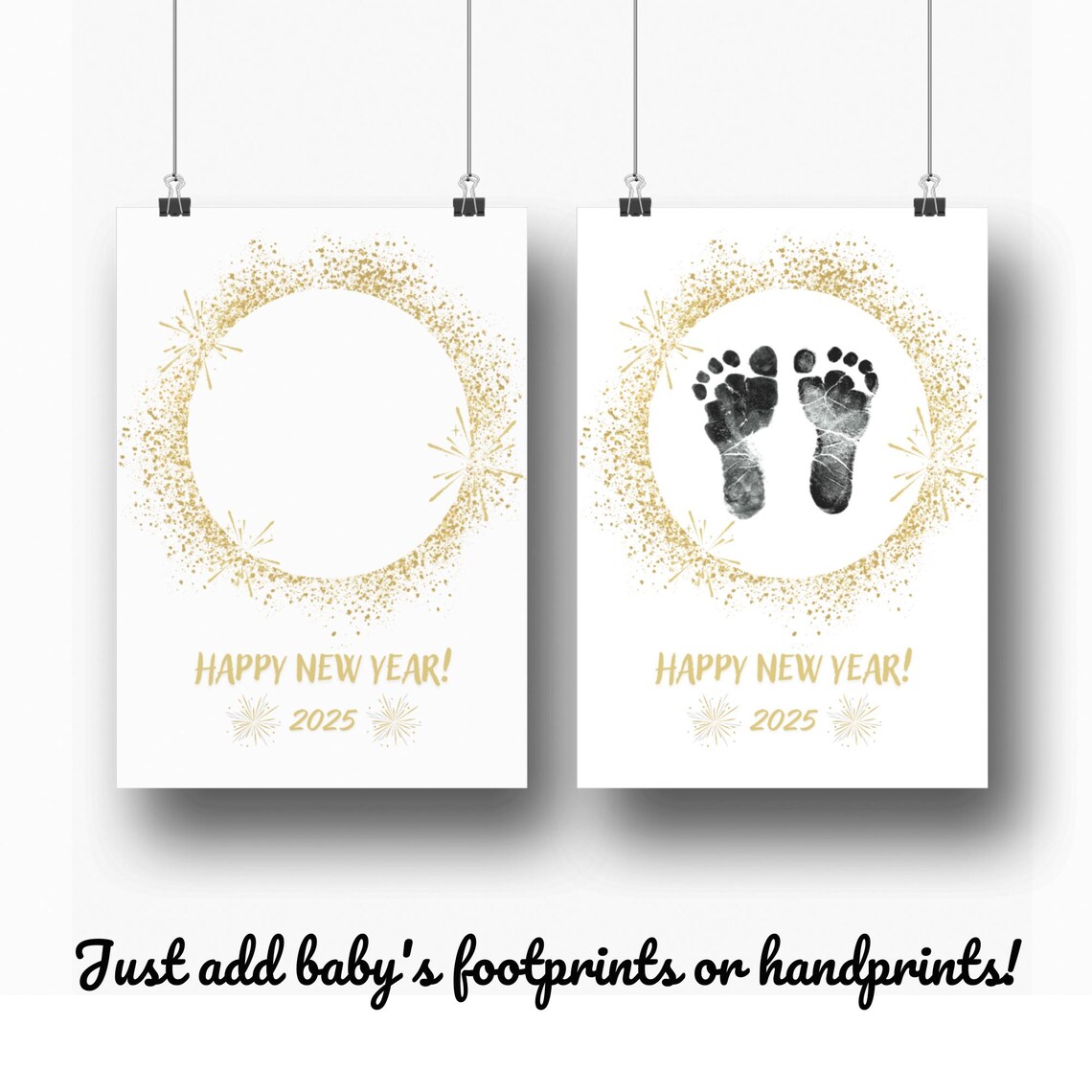 Happy New Year 2025 Footprints Kids Poster - Image 2