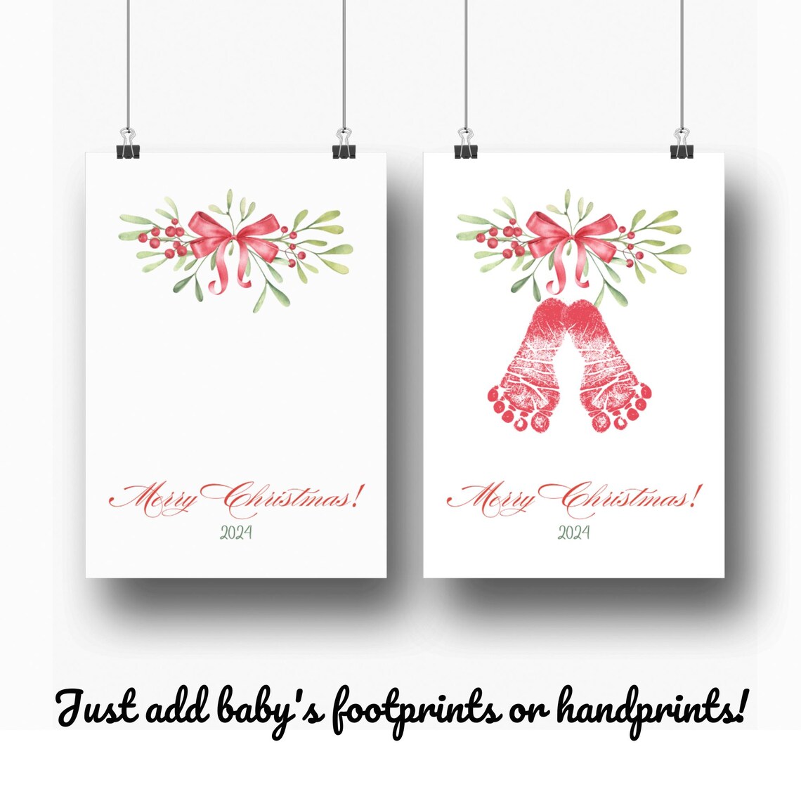 Baby's First Christmas Footprint Keepsake Print - Image 3