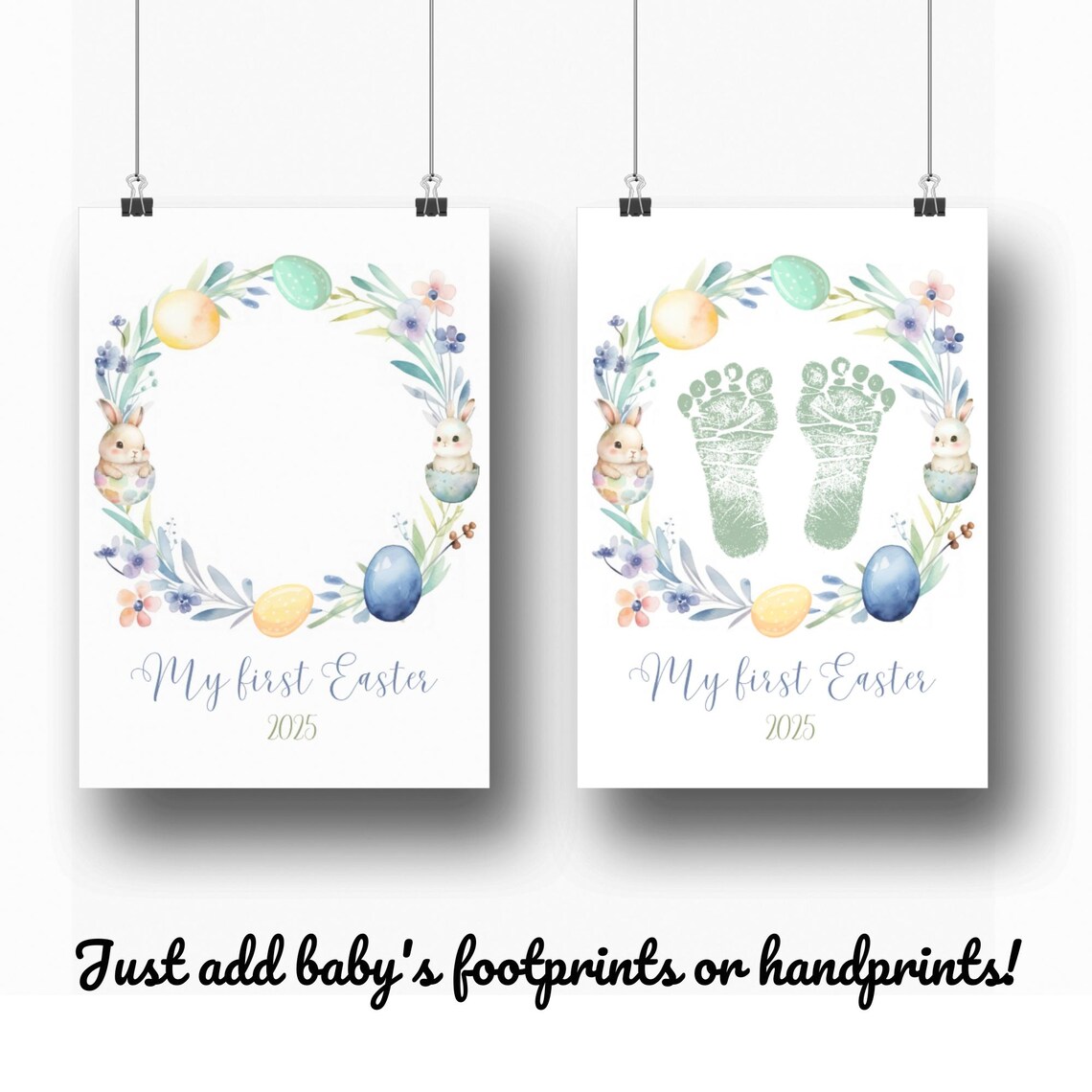 My First Easter Baby Footprint Keepsake Art Print - Image 3