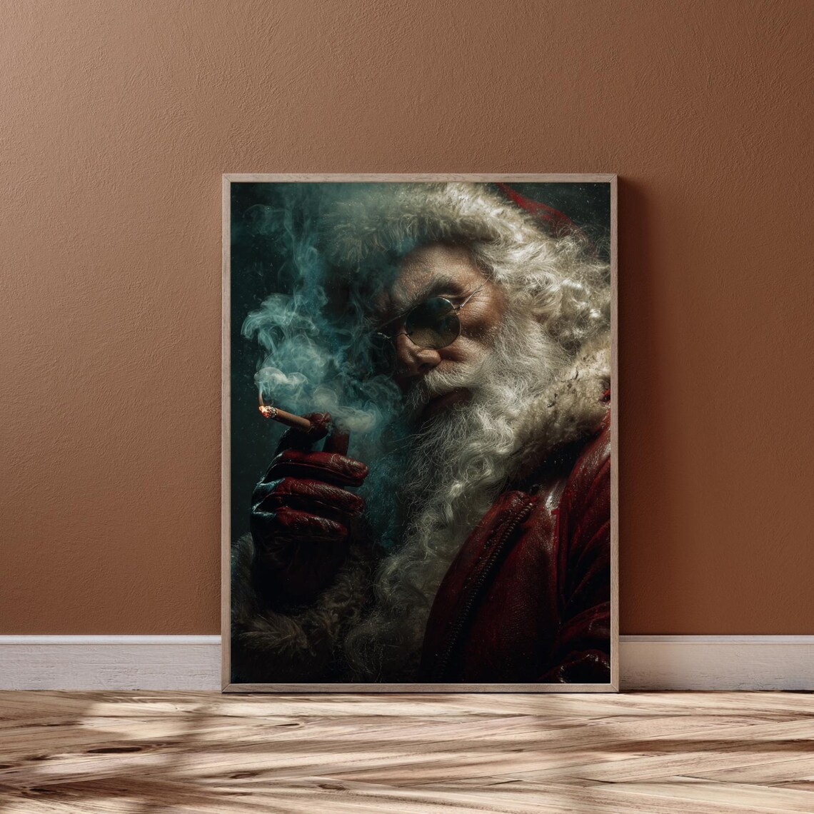 Vintage Santa Claus Funny Christmas Pop Art Print