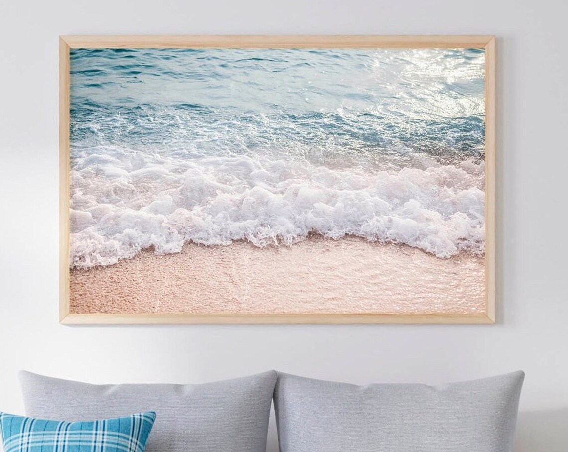 Aerial Ocean Print, Coastal Photography Art Print