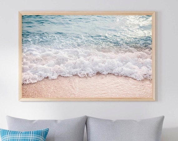 Aerial Ocean Print, Coastal Photography Art Print