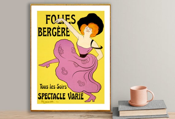 Folies Bergere Vintage Entertainment Poster Print