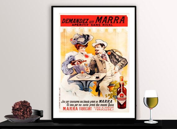Demandez Un Marra Aperitif Sans Rival Vintage Fooddrink Poster By Francisco Tamagno Poster Paper Or Print Gift Idea