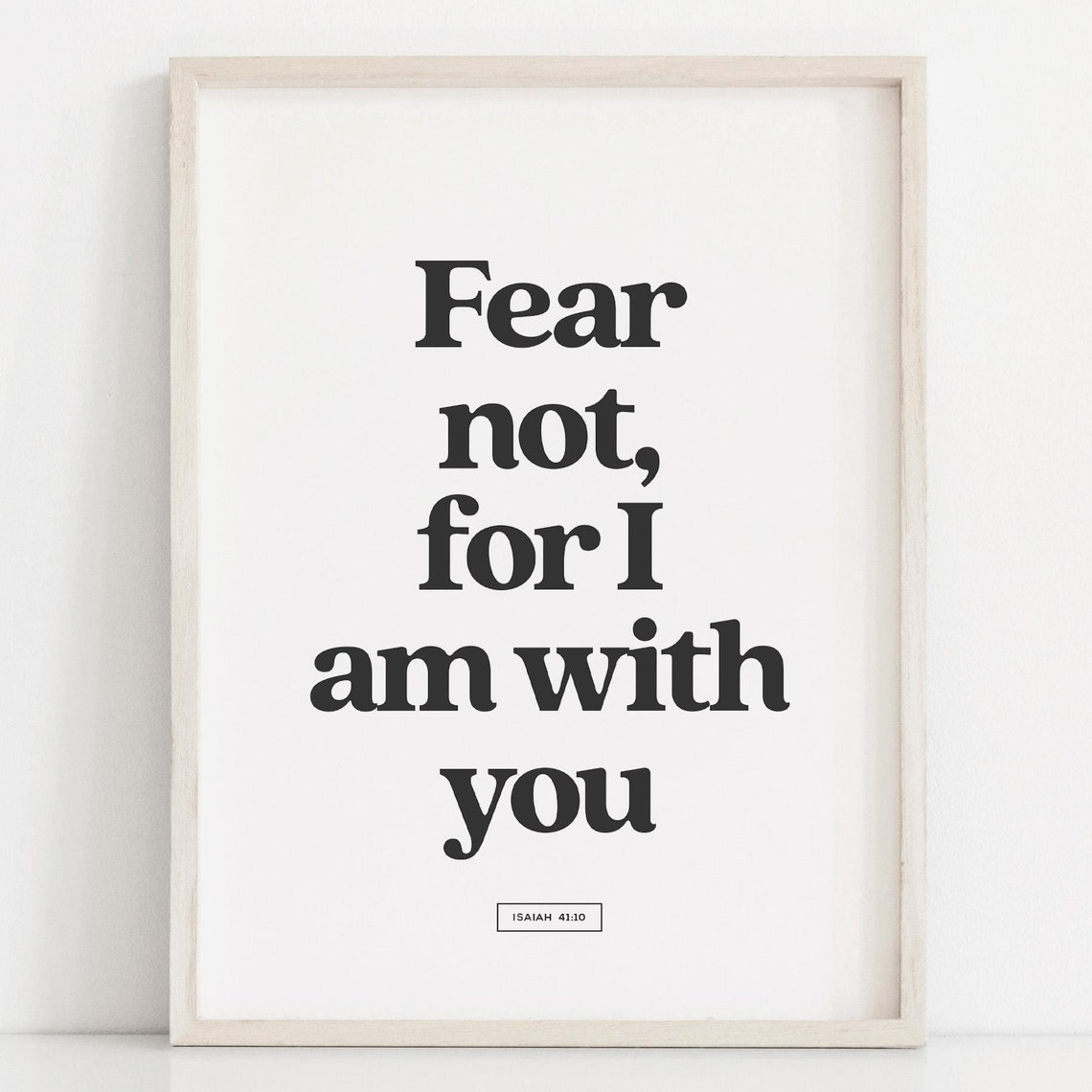 Fear Not For I Am With You Print Isaiah 4110 Christian Wall Art Bible Verse Print Modern Christian Home Decor Scripture Poster Gift - Image 3