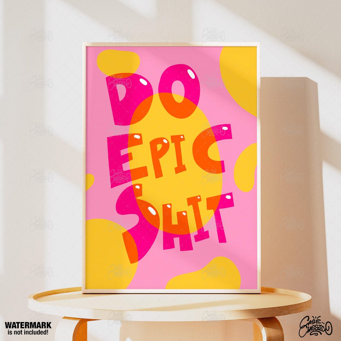 Do Epic Shit Indie Room Decor Typography Print Quote Inspirational Wall Art Motivational Poster Bar