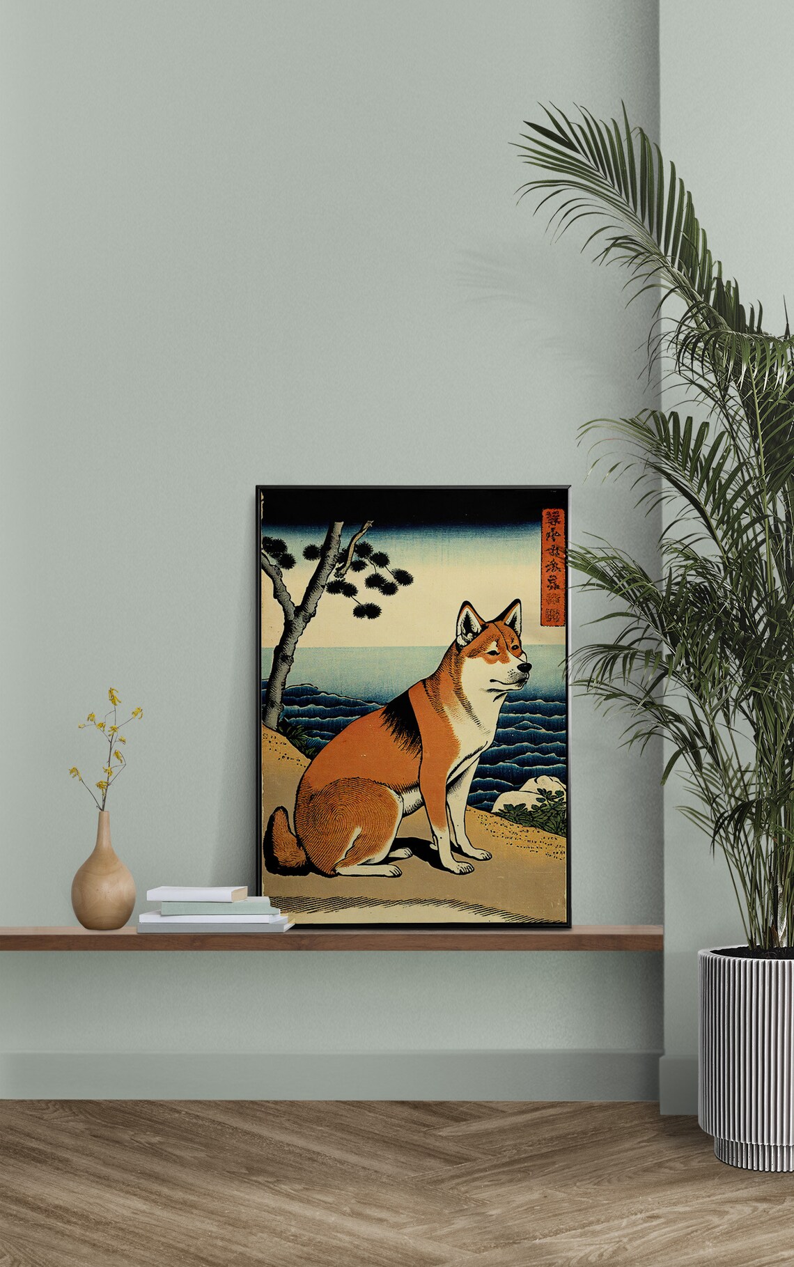 Shiba Inu Dog Japanese Art Style Poster - Image 3