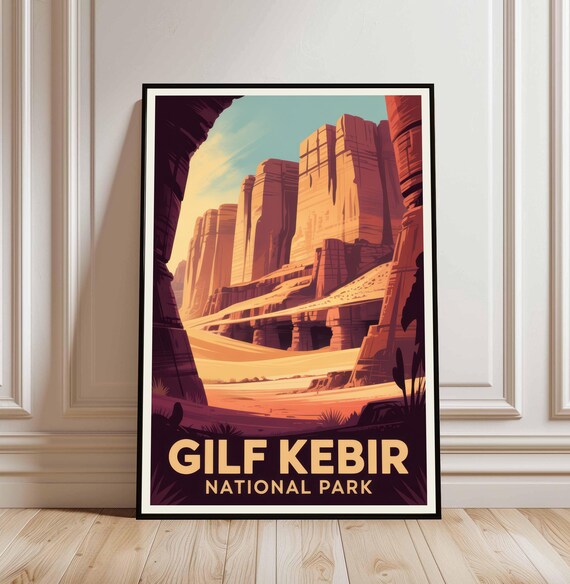 Gilf Kebir National Park Egypt Sahara Desert Canyon Art Poster