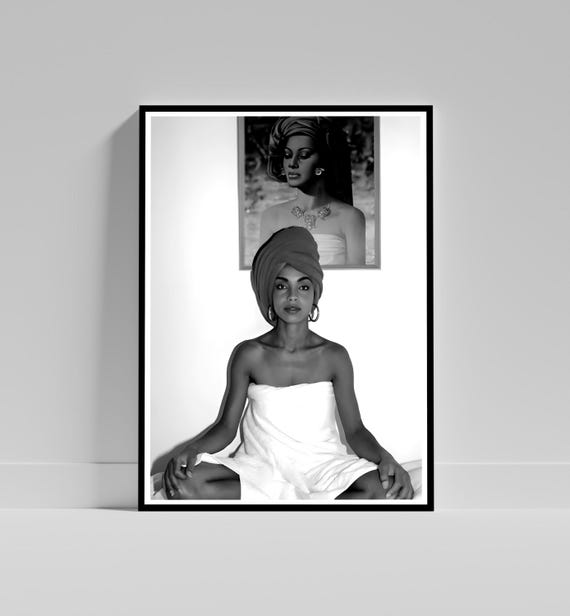 Sade Adu Poster Painting Fashion Wall Art Black And White Retro Vintage Music Print Fan Gift