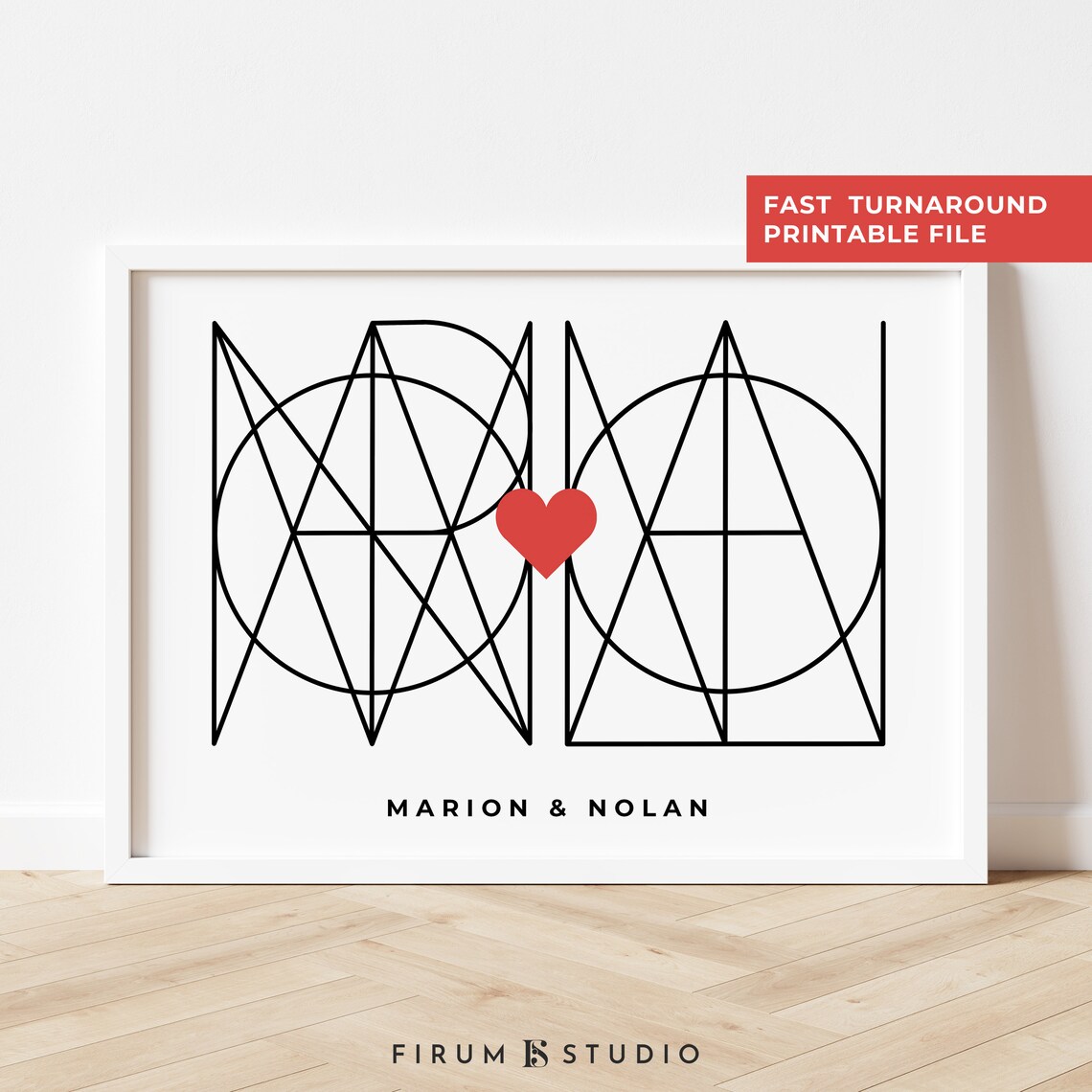 Valentines Day Gift For Him, Custom Couple Print