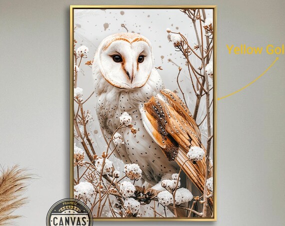 Snowy Owl Holiday Winter Wildlife Wall Art Print