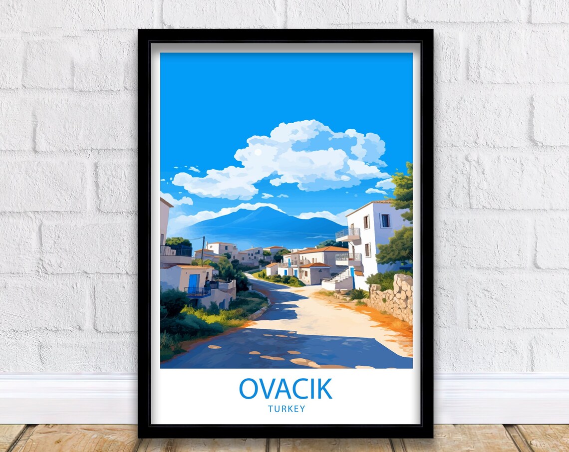 Ovacik Travel Poster, Turkey Wall Decor Print