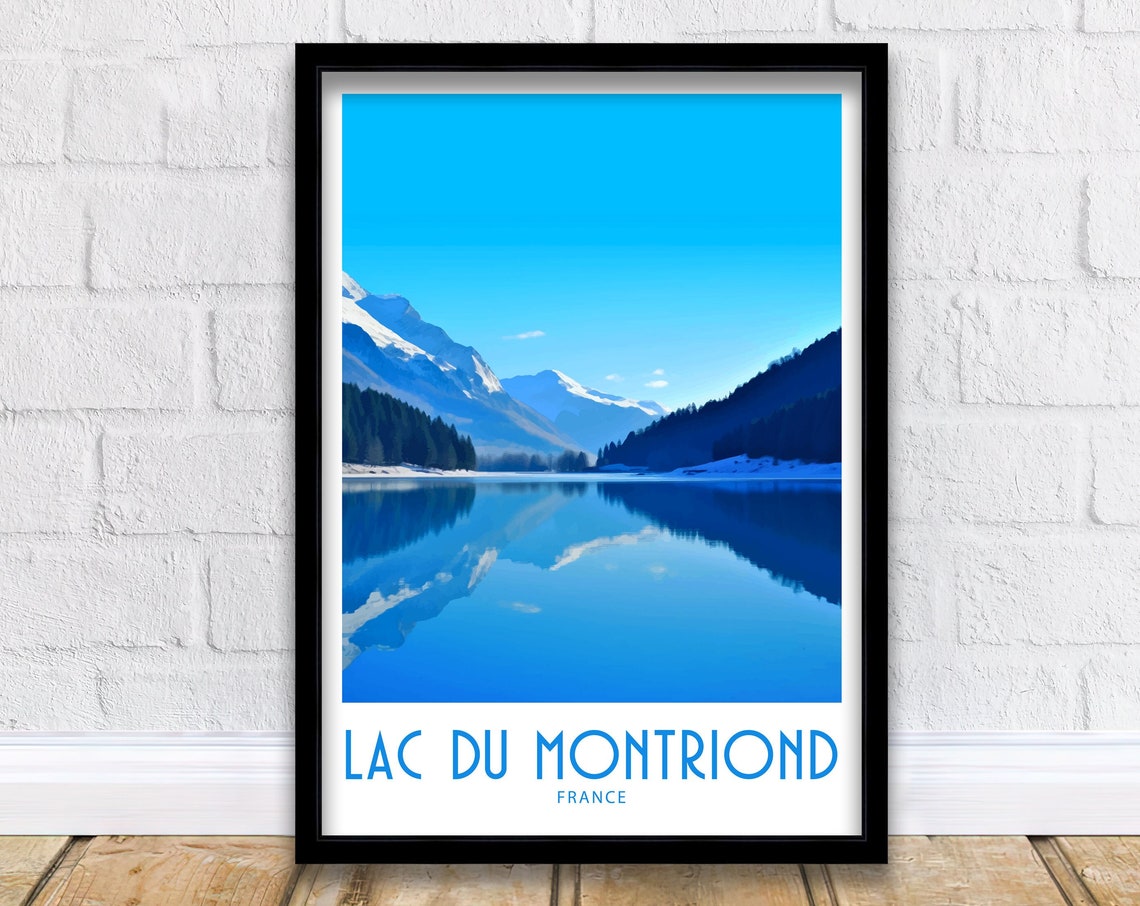 Lac Du Montriond Travel Print Wall Art Lac Du Montriond Wall Hanging Home Dcor Lac Du Montriond Gift Lover France Art Lover Gift France