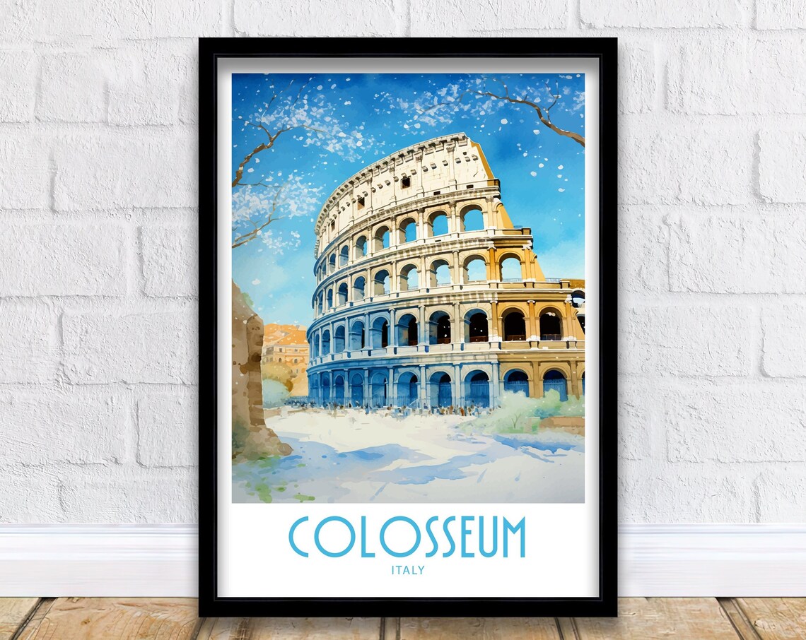 Colosseum Travel Print Wall Art Colosseum Rome Travel Poster Wall Hanging Home Dcor Colosseum Gift Lover Colosseum Rome Art Lover Colosseum
