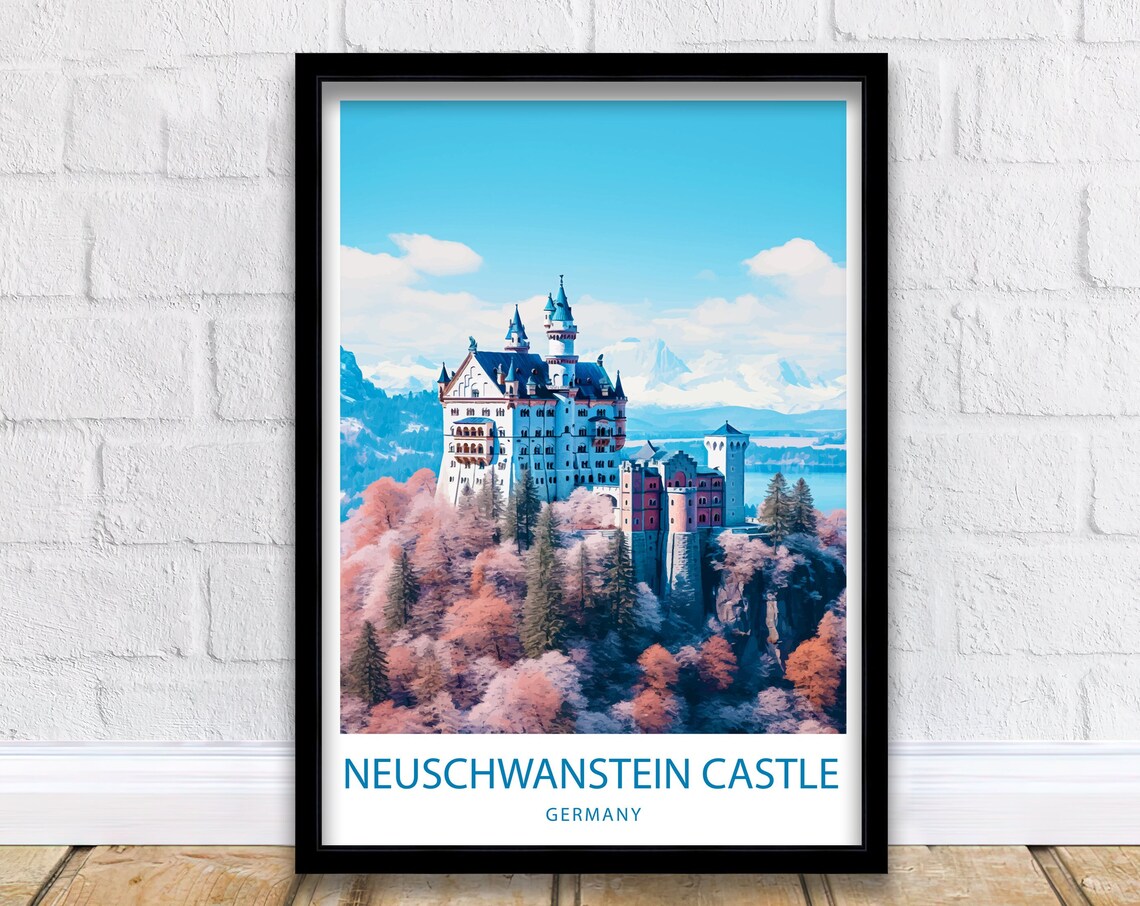 Neuschwanstein Castle Travel Poster, Germany