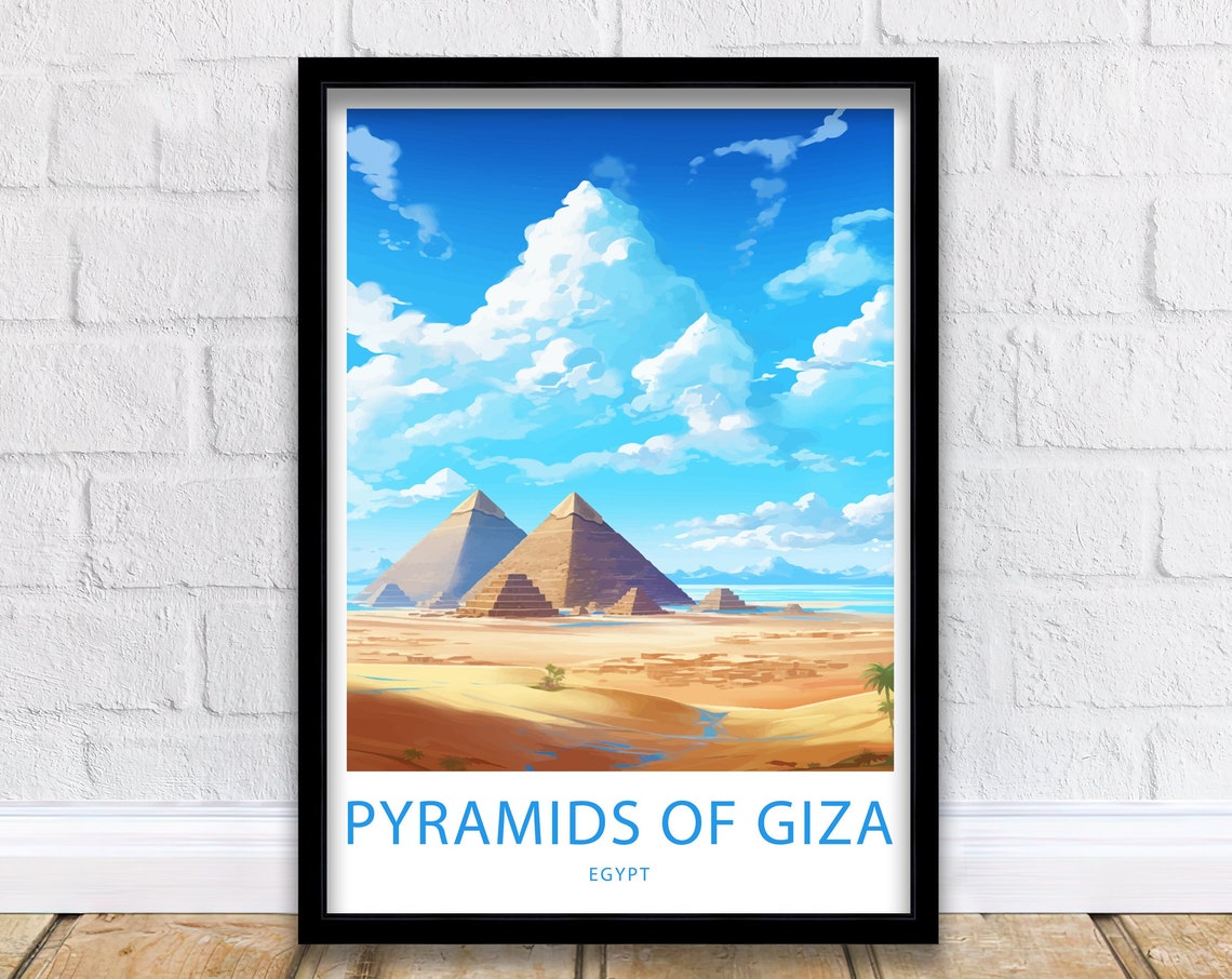 Pyramids Of Giza Print Pyramids Of Giza Poster Home Dcor Pyramids Of Giza Wall Art Pyramids Of Giza Wall Decor Pyramids Of Giza Poster