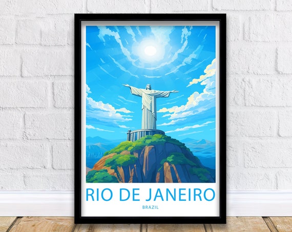 Rio De Janeiro Print Rio De Janeiro Brazil Poster Home Dcor Rio De Janeiro Brazil Wall Art Rio De Janeiro Brazil Decor Poster Brazil Art